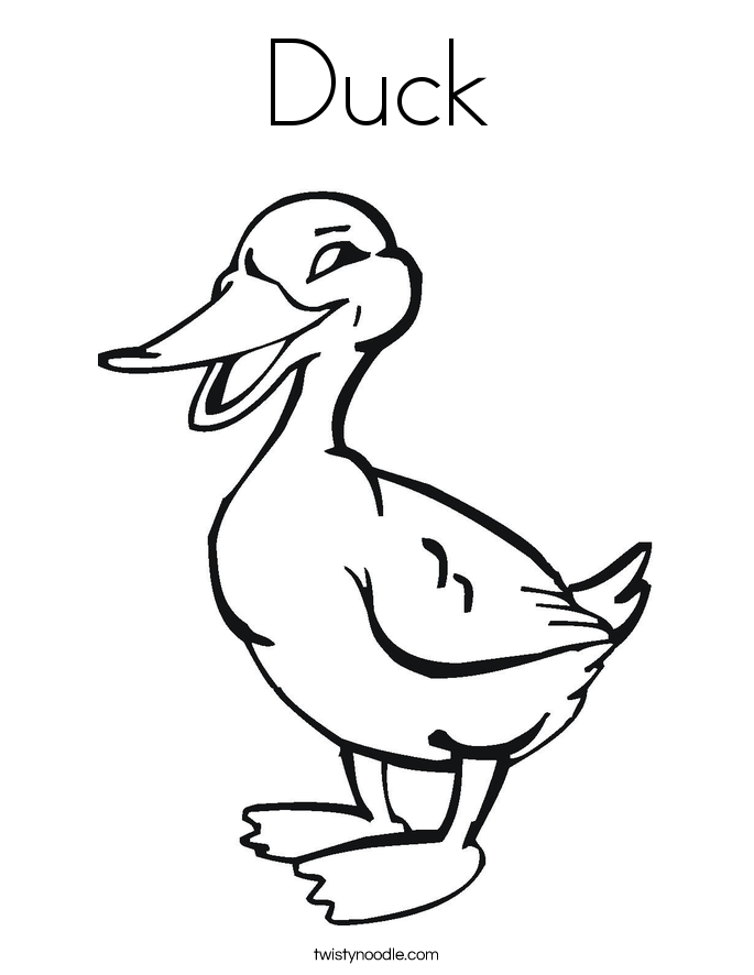 Duck Coloring Page - Twisty Noodle