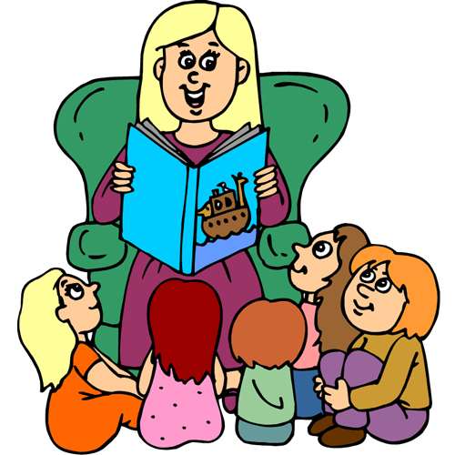 Story time clip art