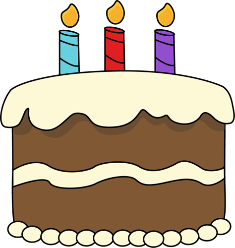 Chocolate birthday cake clipart