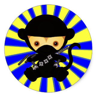 Cartoon Ninja Stickers | Zazzle