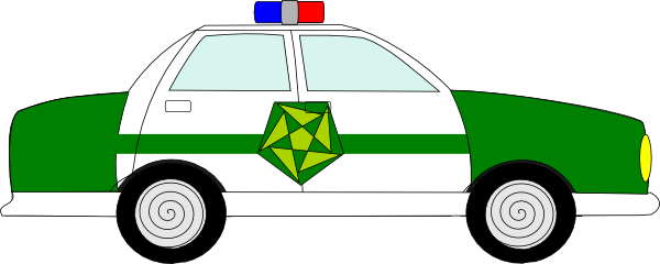 Police car cartoon clipart