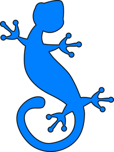 Gecko Blue Clip Art - vector clip art online, royalty ...
