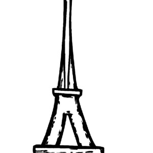 Eiffel Tower with Clouds Coloring Page: Eiffel Tower with Clouds ...