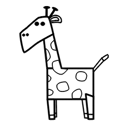 Giraffe Drawing Outline - ClipArt Best