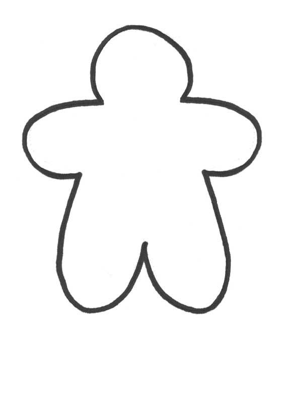 Gingerbread Man Outline