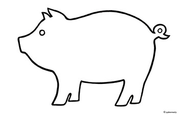 Best Photos of Pig Cut Out Template - Simple Pig Coloring Pages ...