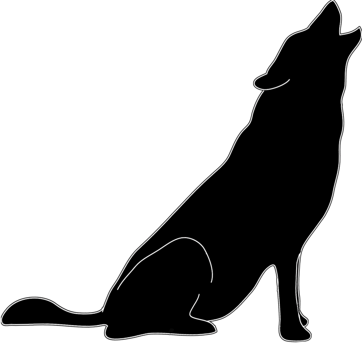 Wolf drawings howling howling wolf clip art vector clip art ...