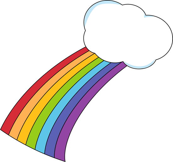 Rainbow With Clouds Clipart