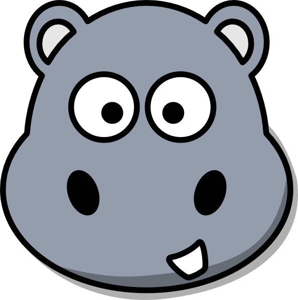 Hippo Head Clip Art - vector clip art online, royalty ...