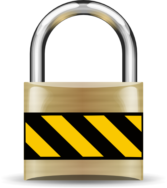 Gold Padlock Clip Art - vector clip art online ...