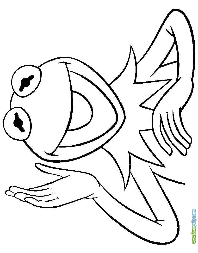 kermit the frog and miss piggy coloring pages