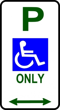 Disabled Parking Sign clip art vector, free vector graphics