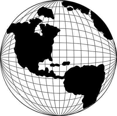 Black And White Globe Clip Art