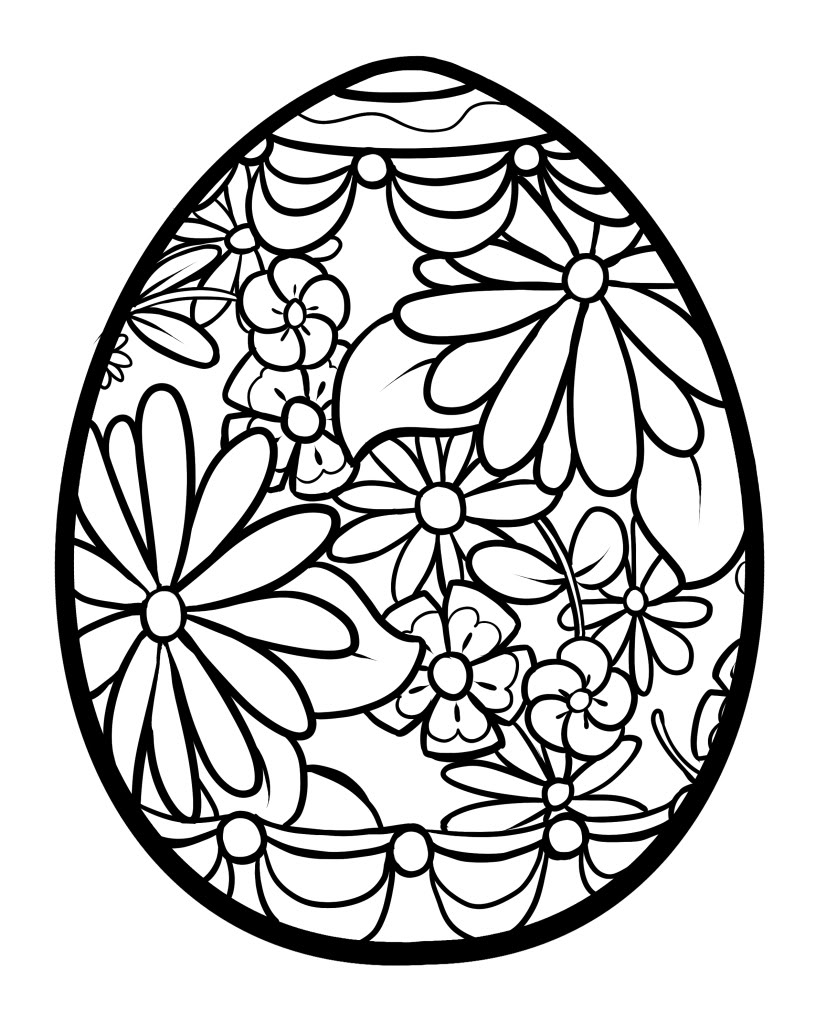 Easy Flower Design Coloring Page - ClipArt Best