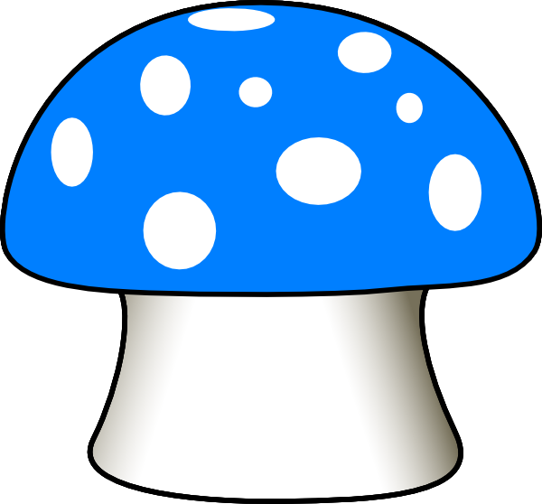 Mushroom Clip art - Blue - Download vector clip art online