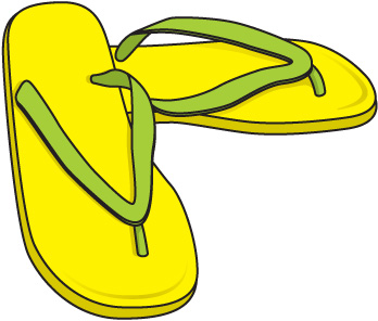 Flip Flops Clipart Black And White - Free Clipart ...