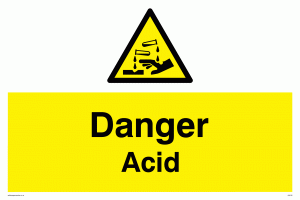 Full range of Acids / alkalis / corrosive signs - Part 2