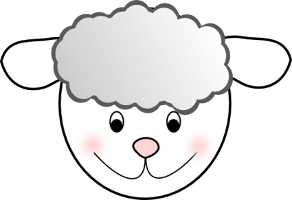 Sheep mask clipart