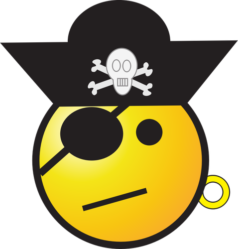 Vector images clipart de smiley pirate avec un chapeau | Vecteurs ...