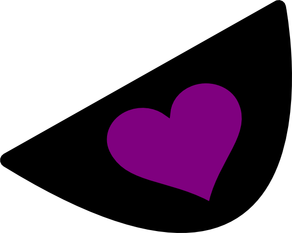 Purple Heart Eye Patch Clip Art - vector clip art ...