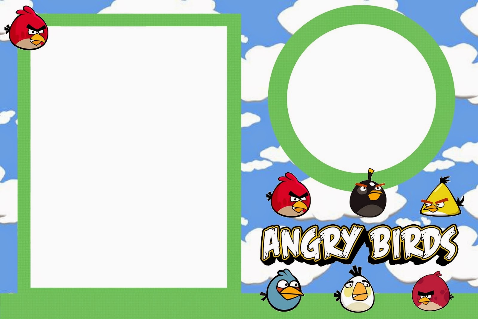 Angry birds with Clouds: Free Printable Invitations. - Oh My ...