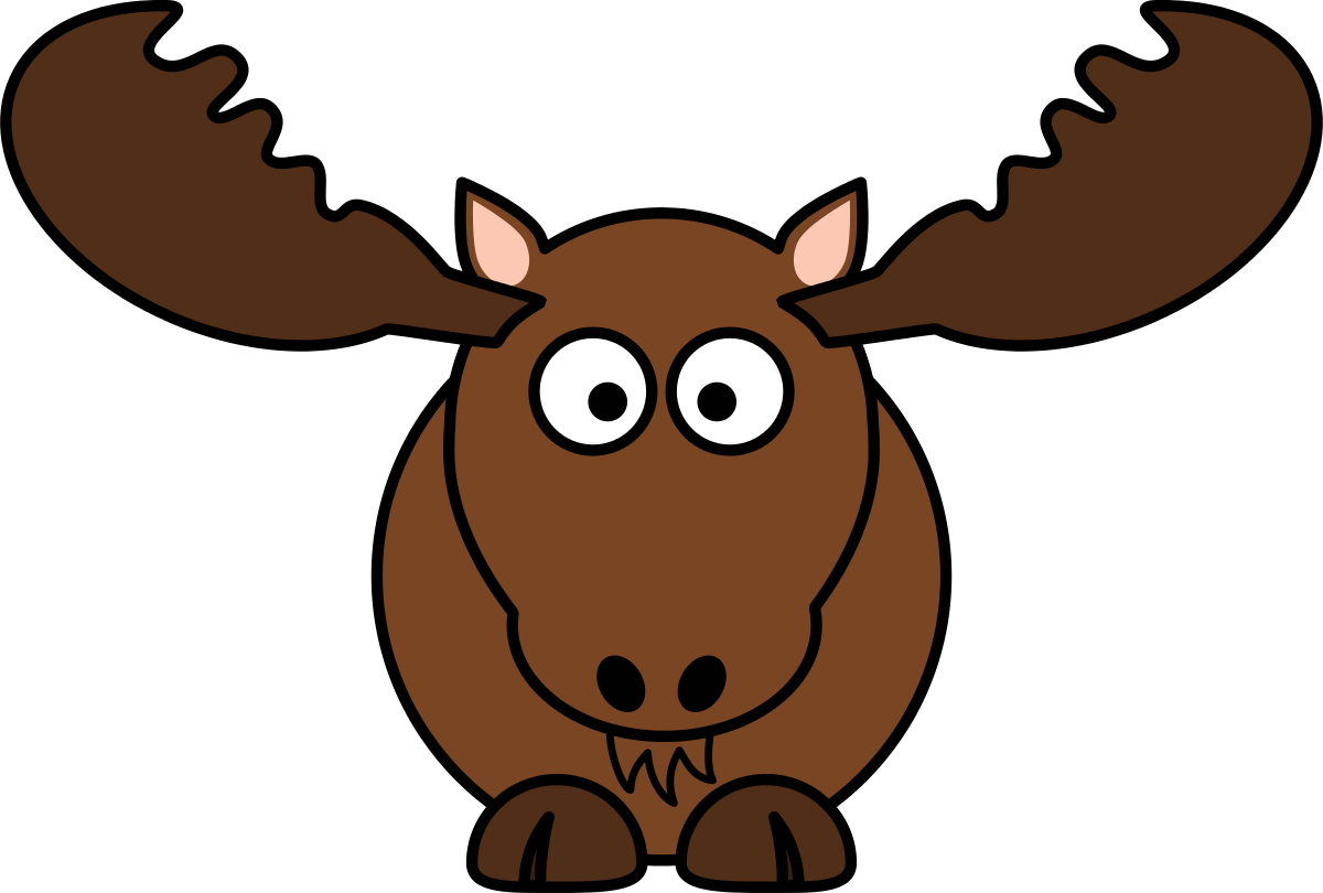 Moose clip art character