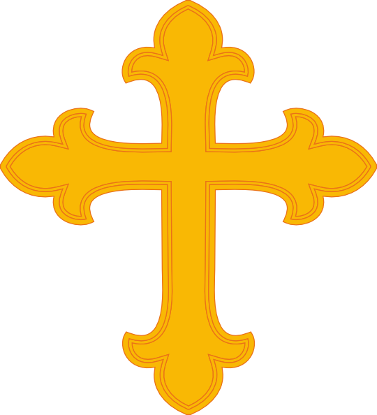 Gold cross clipart