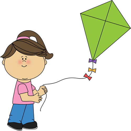 Kids flying kites clipart - ClipartFox