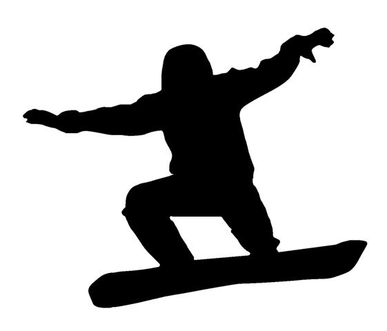 Snowboard Silhouette 8 Decal Sticker