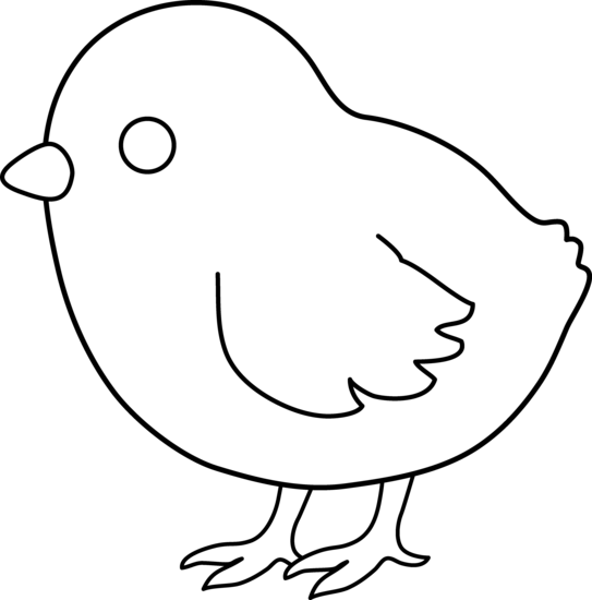 Cute Chicken Clipart Black And White - Free ...