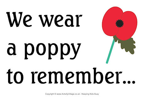 Remembrance Day Printables