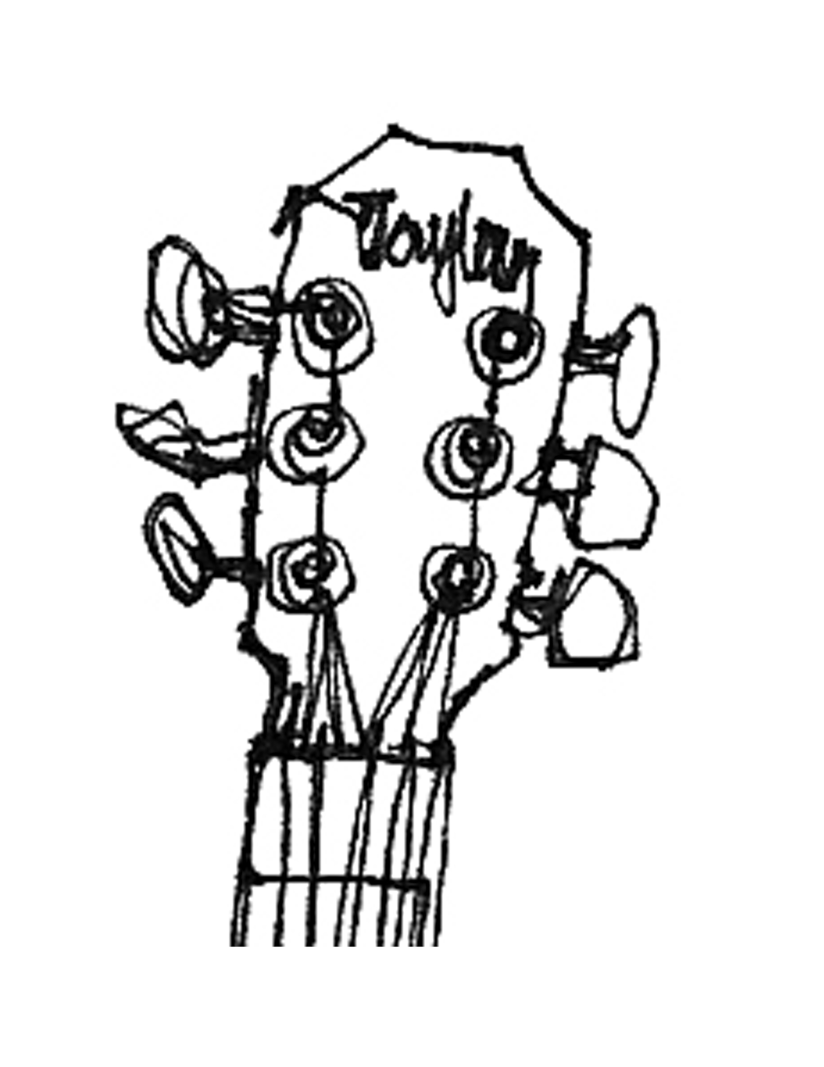 Guitar Line Drawing Clipart - Free to use Clip Art Resource - ClipArt