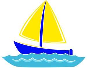 Free Sailing Clip Art Image - Sailboat Graphic Icon on a Lake