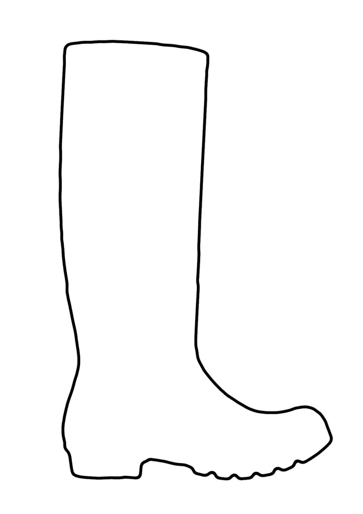The Boot Kidz | Outline of Wellington Boot/Stencil for colouring-in