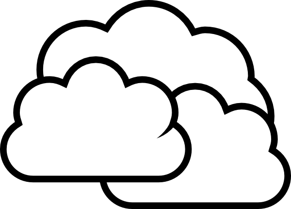 Weather Cloudy Clip Art - vector clip art online ...