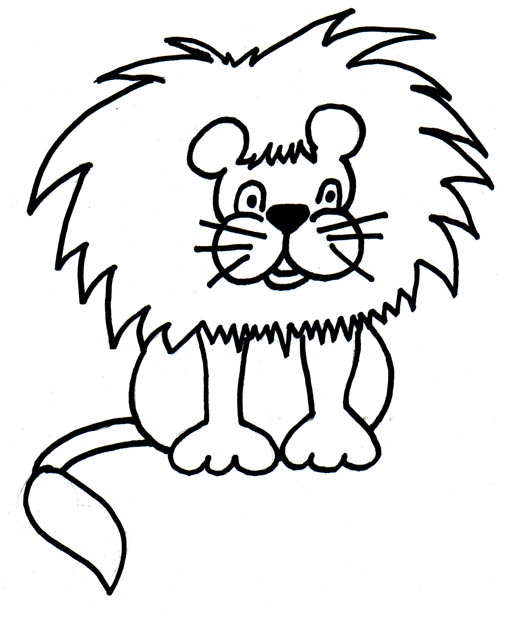 Cartoon Lion Outline - ClipArt Best