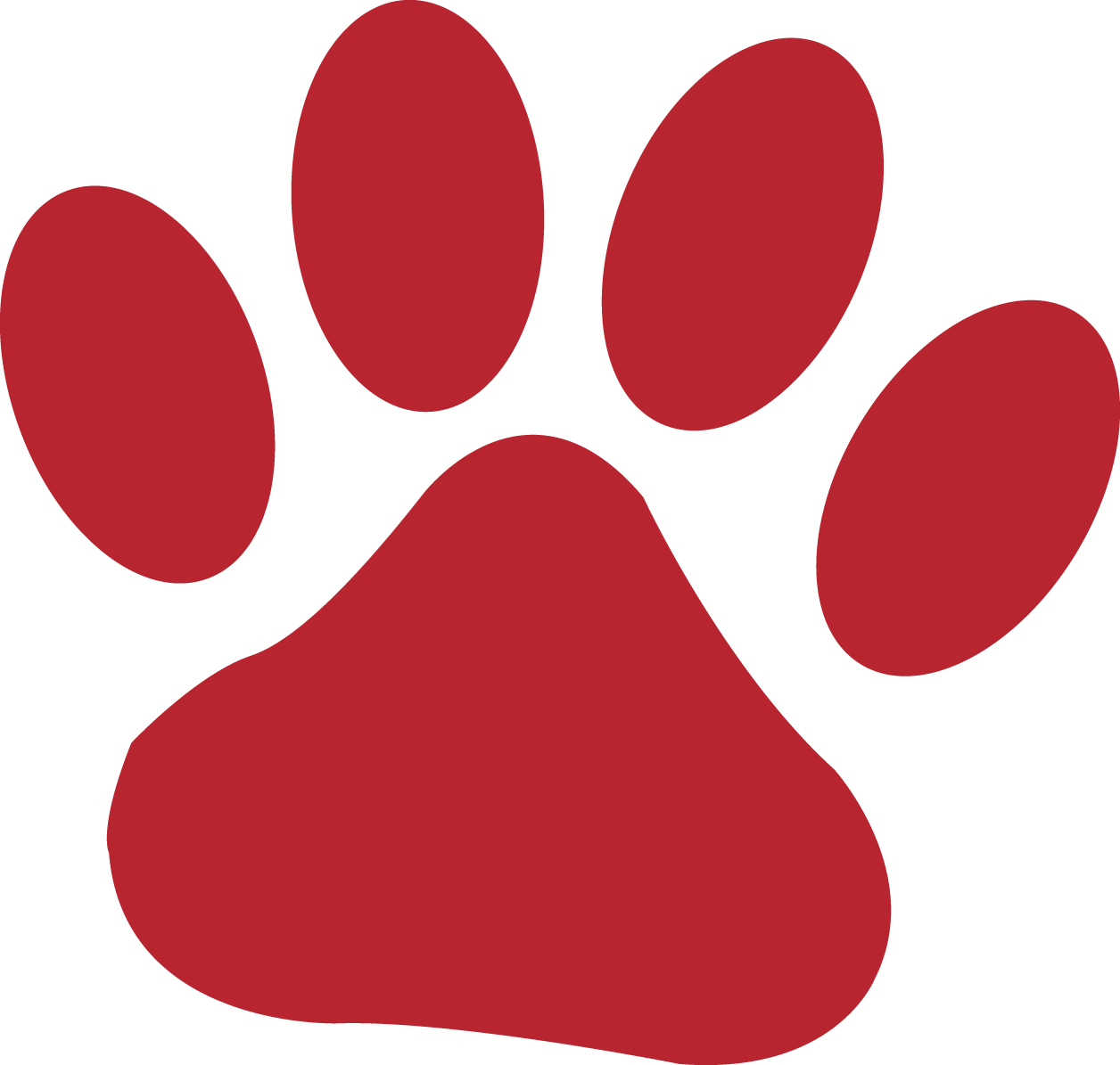 Red Paw Prints Clipart Best
