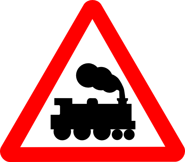 Train Road Signs clip art Free Vector / 4Vector