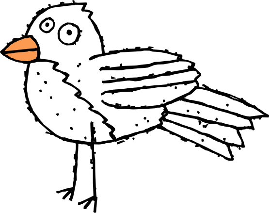 bird black white line art hunky dory SVG colouringbook.