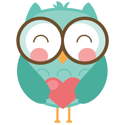 Valentines owl border clipart