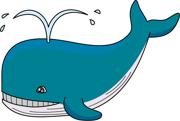 Cute whale clip art