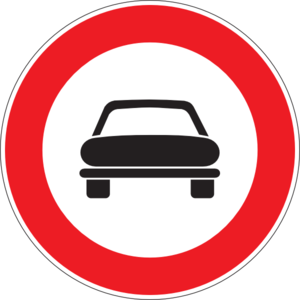 No Entry For Light Vehicles Clip Art - vector clip ...