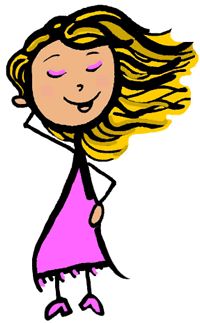 Stick figure girl clipart