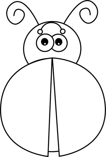 Clipart of ladybug black and white