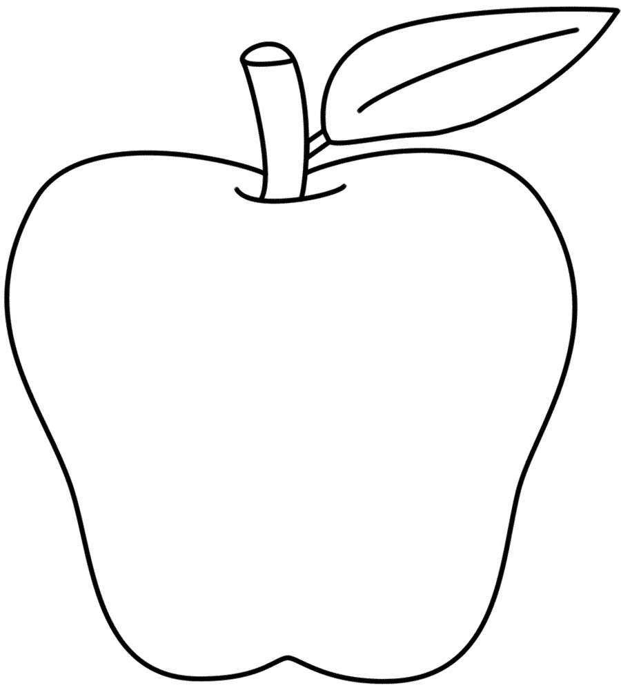 free printable apple coloring pages for kids. coloring pages of ...