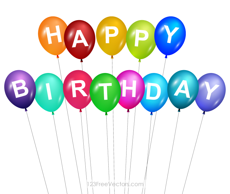 Happy birthday balloon clipart