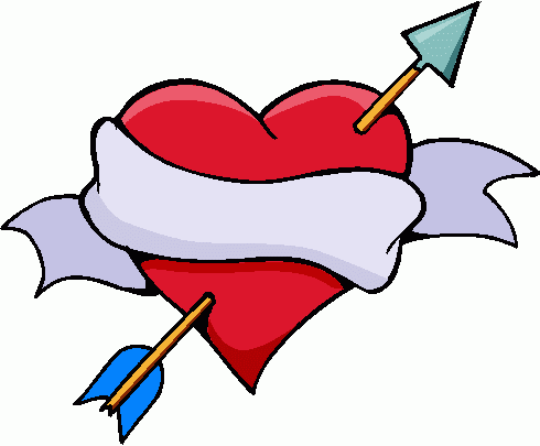 Clipart heart with arrow - ClipartFox