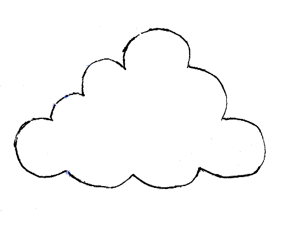 Best Photos of Printable Cloud Template - Cloud Cut Out Template ...