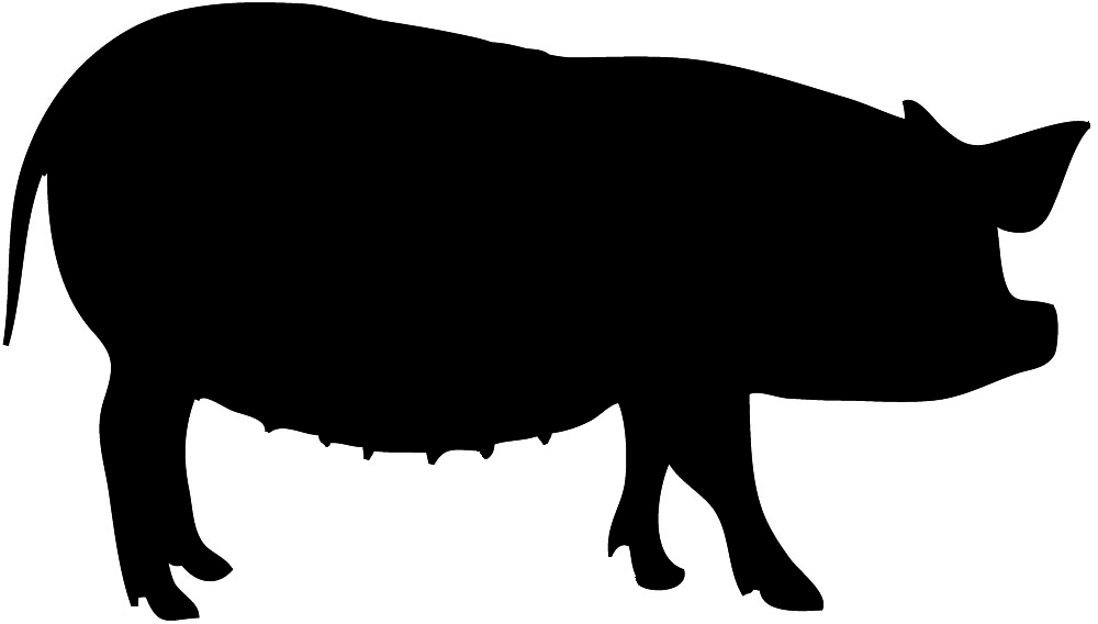 Pig Silhouette Clipart