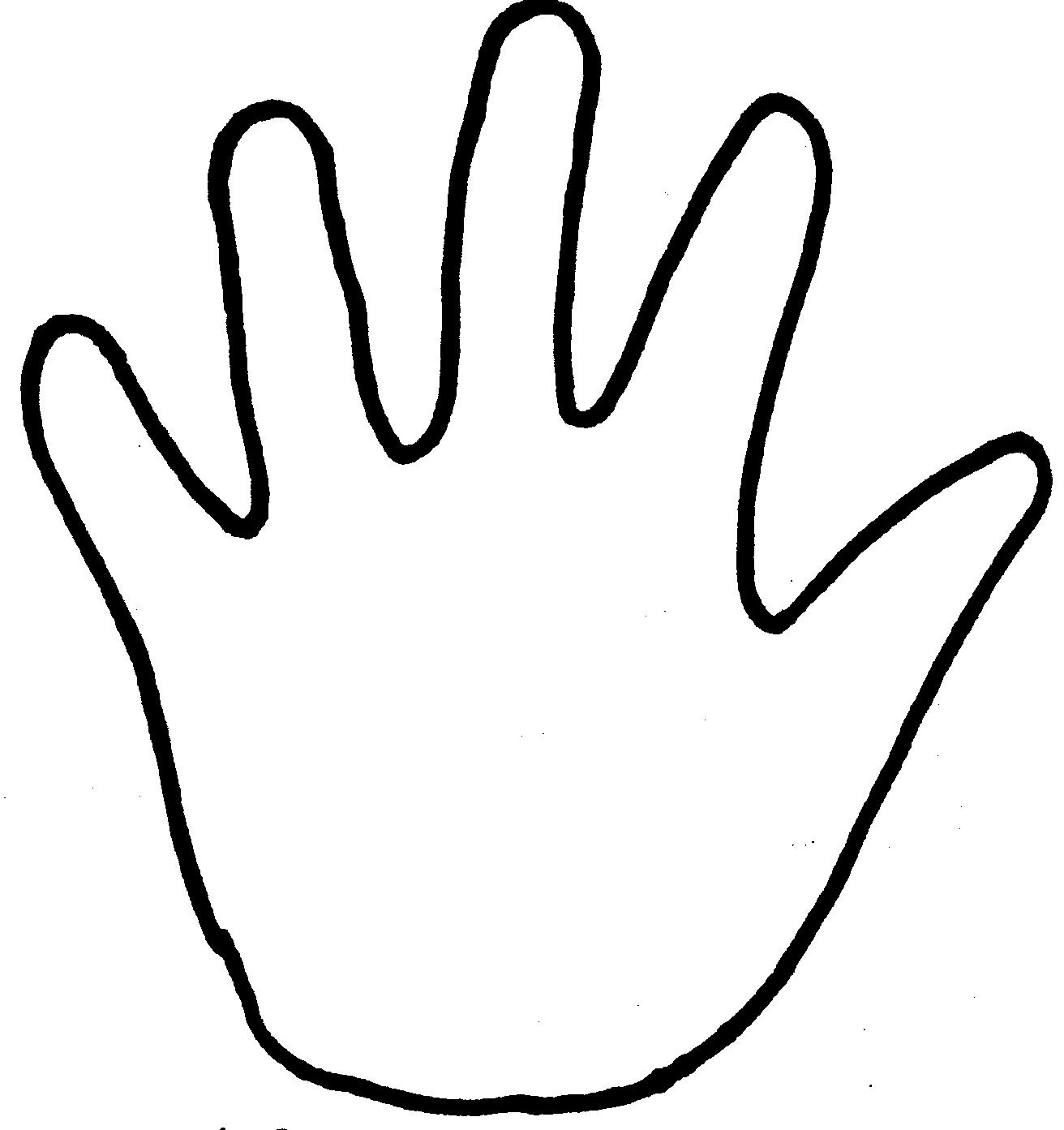 Handprint Coloring Page ClipArt Best